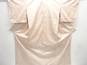 未使用品　流水に花模様織り出し本真綿結城紬80亀甲着物